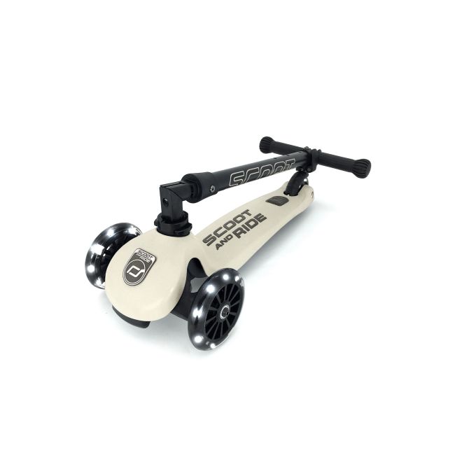 Trotineta Copii Pliabila, Reglabila, Roti Luminoase, Highwaykick 3 Led Ash, 3-6 Ani, Pana La 50 Kg, Scoot  Ride Pjb96344