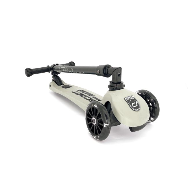 Trotineta Copii Pliabila, Reglabila, Roti Luminoase, Highwaykick 3 Led Ash, 3-6 Ani, Pana La 50 Kg, Scoot  Ride Pjb96344