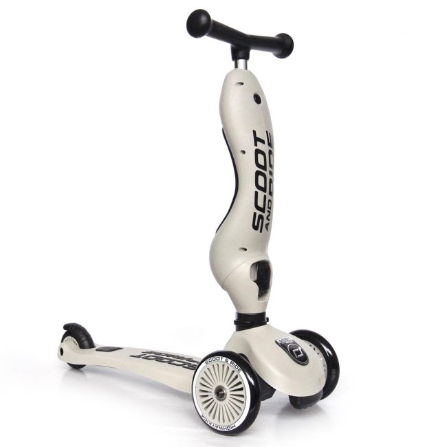 Trotineta Copii Cu Sezut, Transformabila 2in1, Highwaykick 1 Ash, 1-5 Ani, Pana La 50 Kg, Scoot  Ride Pjb96268