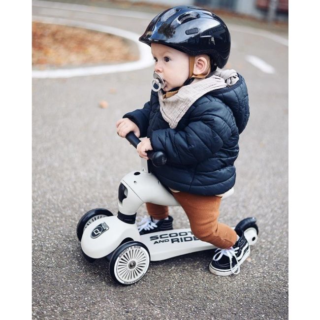 Trotineta Copii Cu Sezut, Transformabila 2in1, Highwaykick 1 Ash, 1-5 Ani, Pana La 50 Kg, Scoot  Ride Pjb96268