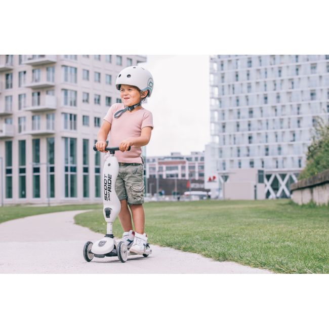 Trotineta Copii Cu Sezut, Transformabila 2in1, Highwaykick 1 Ash, 1-5 Ani, Pana La 50 Kg, Scoot  Ride Pjb96268