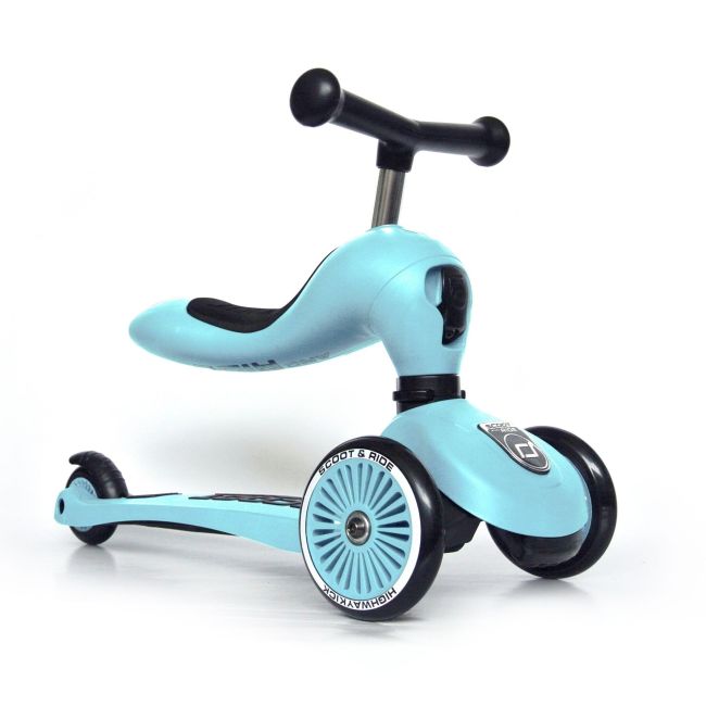 Trotineta Copii Cu Sezut, Transformabila 2in1, Highwaykick 1 Blueberry, 1-5 Ani, Pana La 50 Kg, Scoot  Ride Pjb96352