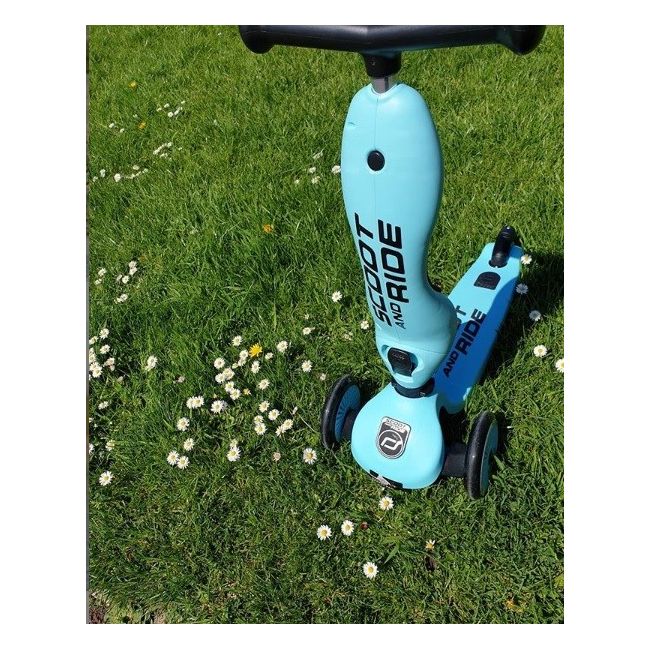 Trotineta Copii Cu Sezut, Transformabila 2in1, Highwaykick 1 Blueberry, 1-5 Ani, Pana La 50 Kg, Scoot  Ride Pjb96352