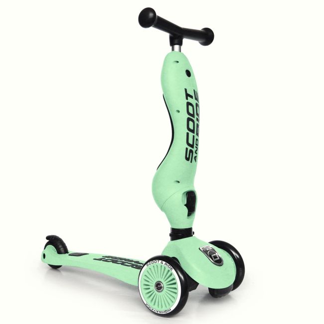 Trotineta Copii Cu Sezut, Transformabila 2in1, Highwaykick 1 Kiwi, 1-5 Ani, Pana La 50 Kg, Scoot  Ride Pjb96355