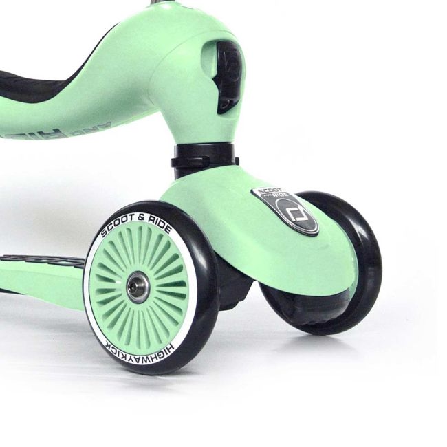 Trotineta Copii Cu Sezut, Transformabila 2in1, Highwaykick 1 Kiwi, 1-5 Ani, Pana La 50 Kg, Scoot  Ride Pjb96355