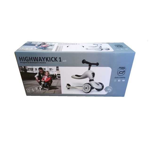 Trotineta Copii Cu Sezut, Transformabila 2in1, Highwaykick 1 Lemon, 1-5 Ani, Pana La 50 Kg, Scoot  Ride Pjb96354