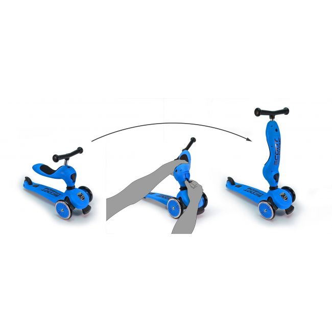 Trotineta Copii Cu Sezut, Transformabila 2in1, Highwaykick 1 Peach, 1-5 Ani, Pana La 50 Kg, Scoot  Ride Pjb96353