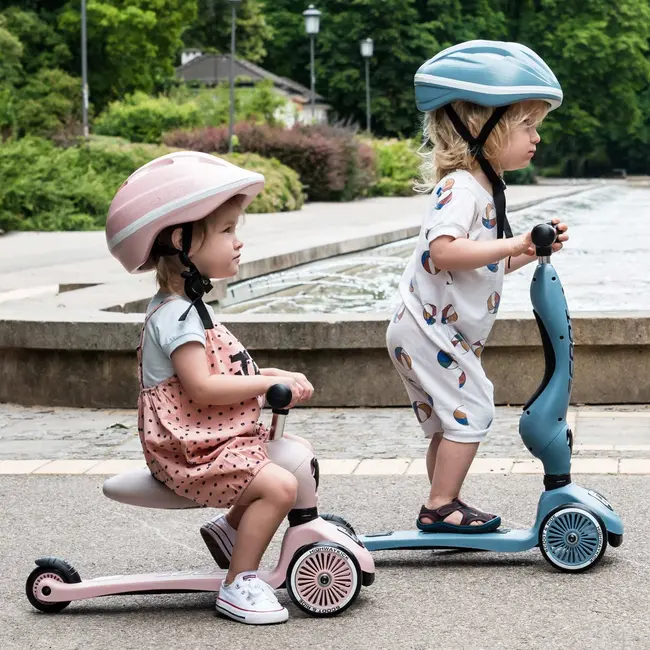 Trotineta Copii Cu Sezut, Transformabila 2in1, Highwaykick 1 Rose, 1-5 Ani, Pana La 50 Kg, Scoot  Ride Pjb96270