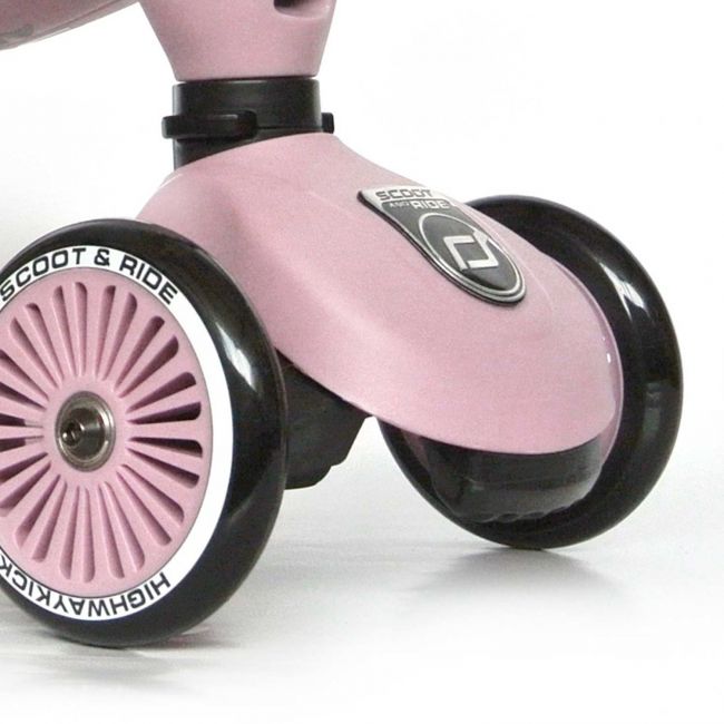 Trotineta Copii Cu Sezut, Transformabila 2in1, Highwaykick 1 Rose, 1-5 Ani, Pana La 50 Kg, Scoot  Ride Pjb96270
