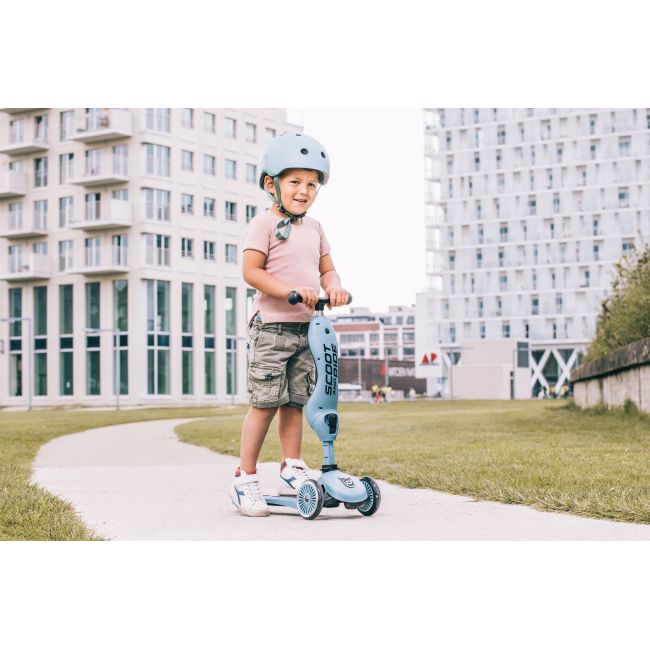 Trotineta Copii Cu Sezut, Transformabila 2in1, Highwaykick 1 Steel, 1-5 Ani, Pana La 50 Kg, Scoot  Ride Pjb96271
