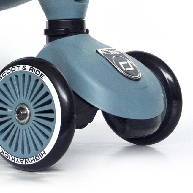 Trotineta Copii Cu Sezut, Transformabila 2in1, Highwaykick 1 Steel, 1-5 Ani, Pana La 50 Kg, Scoot  Ride Pjb96271