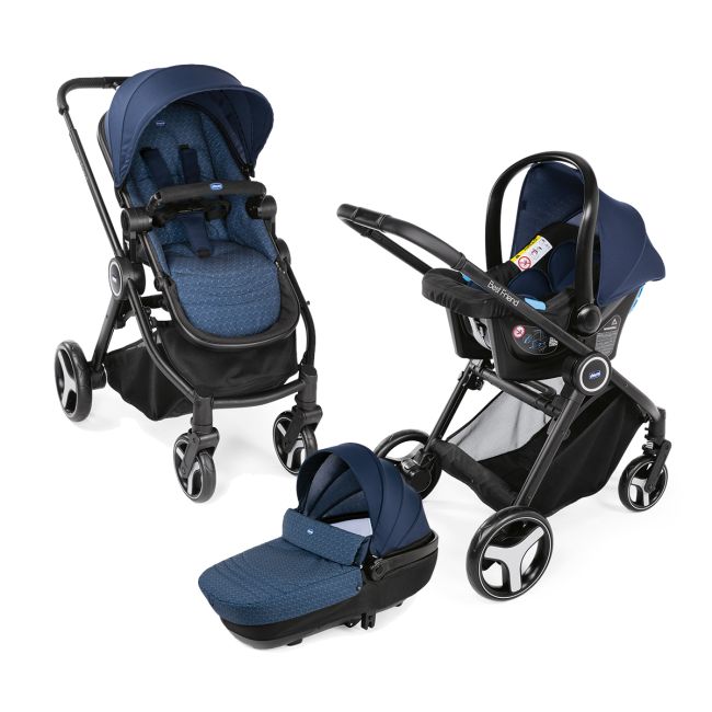 Carucior copii 3 in 1 Chicco Best Friend+ Comfort, Oxford (Albastru), 0luni+ - CHC79420-8_OXFORD