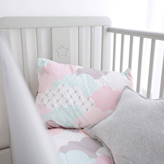 Patut Din Lemn Pentru Bebe, Inaltime Saltea Reglabila, Star Baby Gri 120x60 Cm Pjbstar_cot_grey