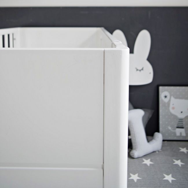 Patut Din Lemn Masiv, Transformabil Pentru Bebe Si Junior, Smooth 140 X 70 Cm Pjbsmooth_140