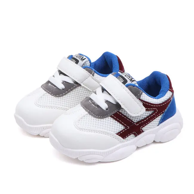 Adidasi albi cu dungi maro - MDXZ619-2-p26.Marimea 23