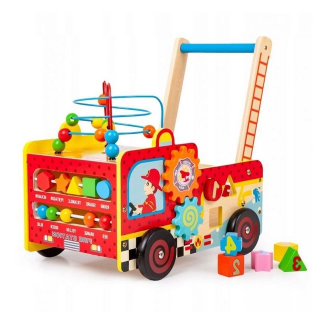 Antemergator educativ pompieri ecotoys hm013238, blocuri, labirint, multicolor edeedihm013238