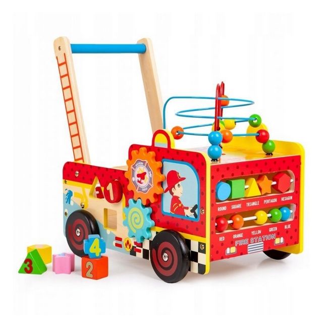Antemergator educativ pompieri ecotoys hm013238, blocuri, labirint, multicolor edeedihm013238