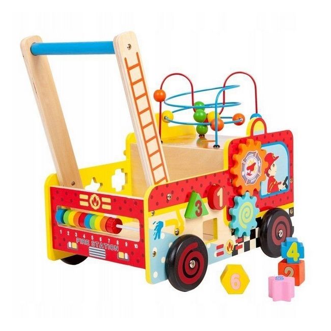 Antemergator educativ pompieri ecotoys hm013238, blocuri, labirint, multicolor edeedihm013238
