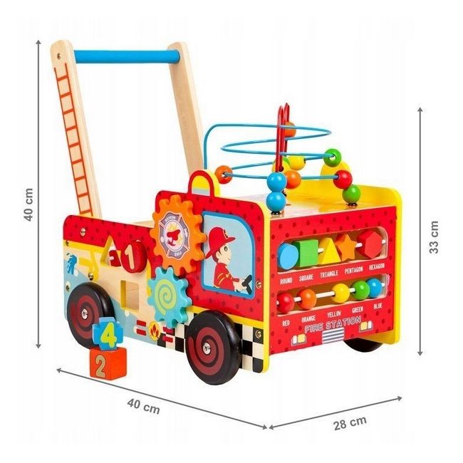 Antemergator educativ pompieri ecotoys hm013238, blocuri, labirint, multicolor edeedihm013238