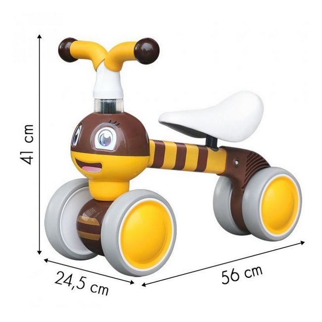 Bicicleta fara pedale ecotoys albinuta lc-v1308 - galben edeedilc-v1308yellowbee