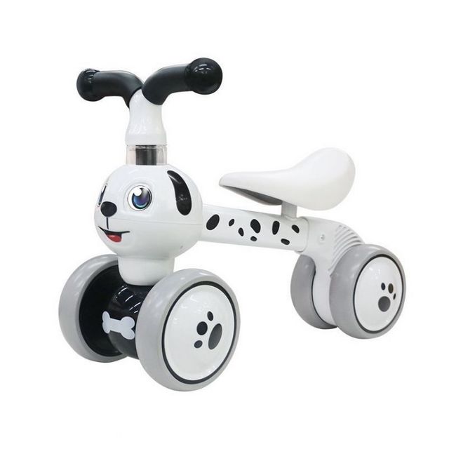 Bicicleta fara pedale ecotoys catel lc-v1308 - alb edeedilc-v1308whitedog