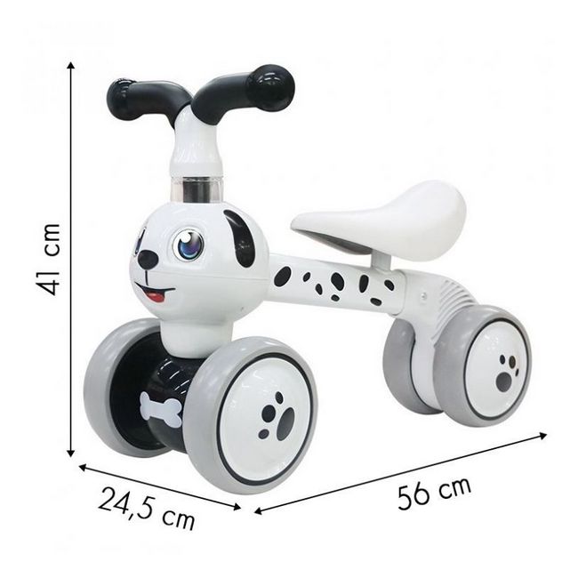 Bicicleta fara pedale ecotoys catel lc-v1308 - alb edeedilc-v1308whitedog