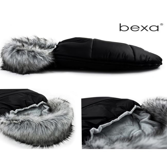Sac De Iarna Copii Carucior   Sanie Universal Impermeabil Cu Blanita Si Interior Fleece, Premium Negru - Bexa Pjbbexa_spiworekblack