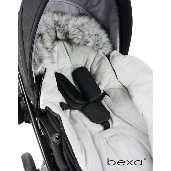 Sac De Iarna Copii Carucior   Sanie Universal Impermeabil Cu Blanita Si Interior Fleece, Premium Negru - Bexa Pjbbexa_spiworekblack