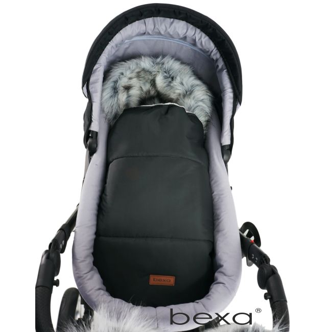 Sac De Iarna Copii Carucior   Sanie Universal Impermeabil Cu Blanita Si Interior Fleece, Premium Negru - Bexa Pjbbexa_spiworekblack