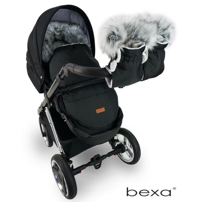 Sac De Iarna Copii Carucior   Sanie Universal Impermeabil Cu Blanita Si Interior Fleece, Premium Negru - Bexa Pjbbexa_spiworekblack