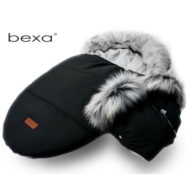 Sac De Iarna Copii Carucior   Sanie Universal Impermeabil Cu Blanita Si Interior Fleece, Premium Negru - Bexa Pjbbexa_spiworekblack