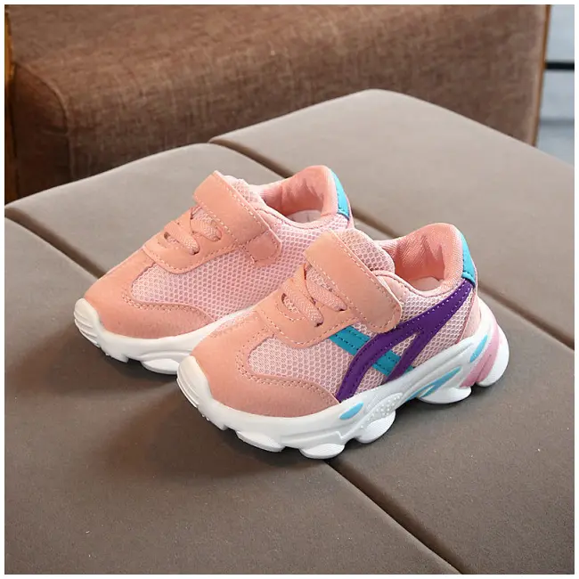 Adidasi roz cu dungi mov MD199C-3-s1.Marimea 23