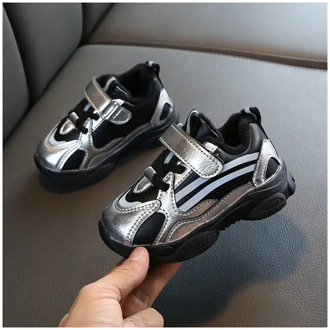 Adidasi argintiu cu negru - LI288A-2.Marimea 21