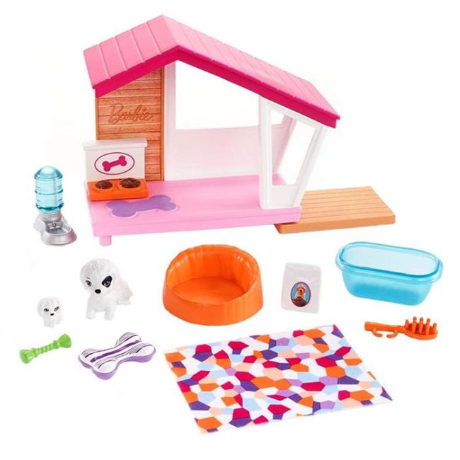 Set Jucarii Mattel Barbie Furniture And Accessories Puppies & Dog House Unicorn Playset - VG90937