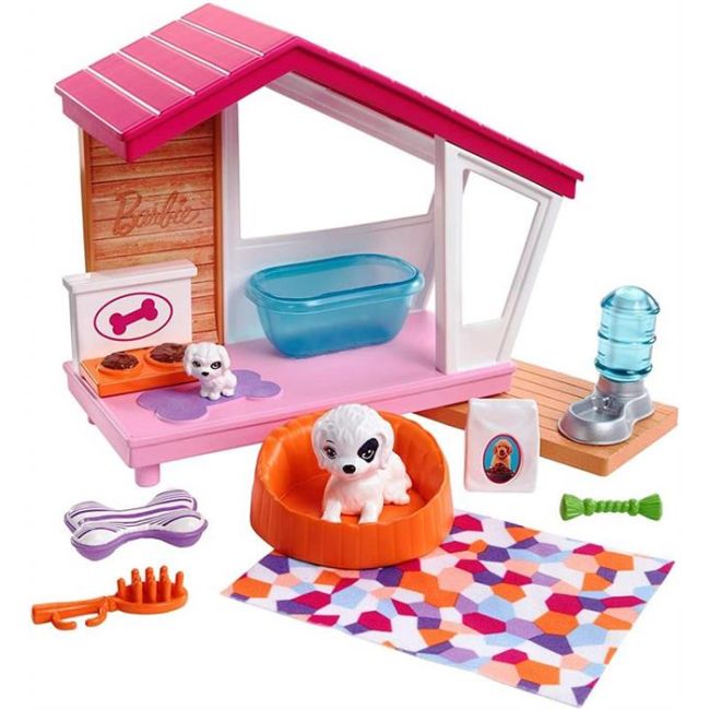 Set Jucarii Mattel Barbie Furniture And Accessories Puppies & Dog House Unicorn Playset - VG90937