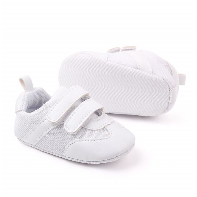 Adidasi albi cu barete pentru bebelusi - MBD2317-6-p15.9-12 luni (Marimea 20 incaltaminte)