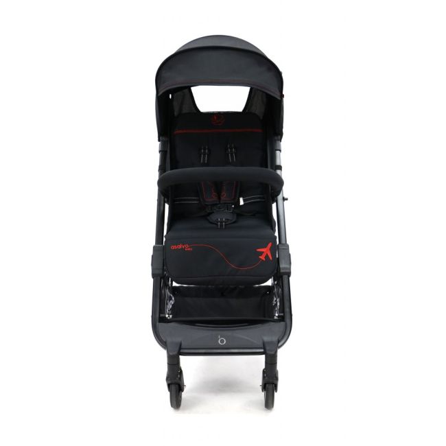 Carucior Asalvo sport, modul Troller-transport pe avion negru-rosu FUNK18588