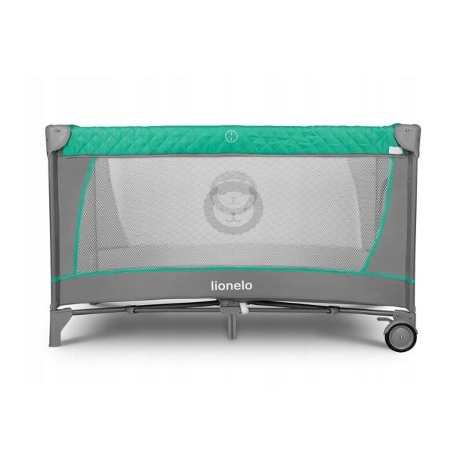 Lionelo - Patut pliant cu doua nivele Flower Cu arcada, 120x60 cm, Turcoaz BYNLO-FLOWER_TURQUOISE