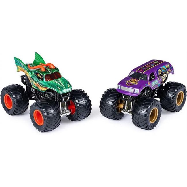 Masinute De Jucarie Monster Jam 2 Pack Monster Trucks Double Down Showdown Random Design Produs Aleatoriu - VG91076