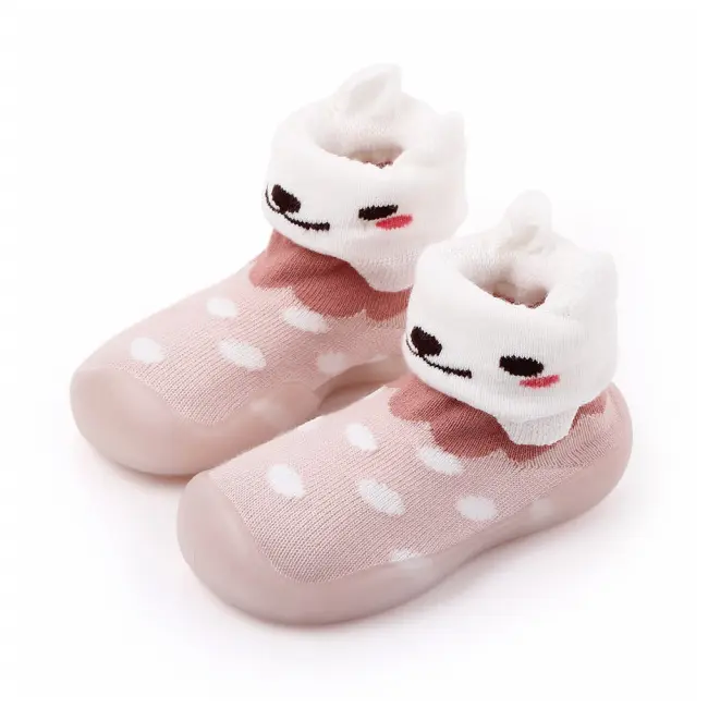 Mocasini roz cu talpa de silicon antiderapanta - Kitty - MBd2365-5.Marimea 20