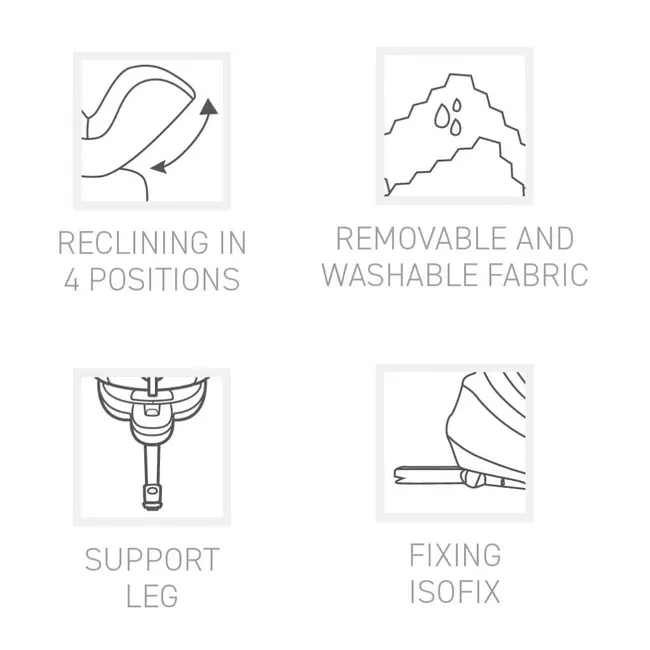 Scaun auto Asalvo Virafix, 0-18 kg, cu picior si rotire 360 grade FUNK17697