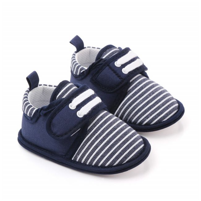 Tenisi bleumarine cu dungi albe pentru baietei MBd2411-1-p29.3-6 luni (Marimea 18 incaltaminte)