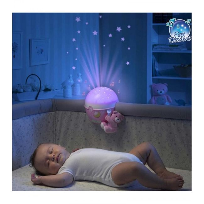 Lampa muzicala Chicco Aproape de stele, roz, 0luni+ - CHC07647-1_ROZ