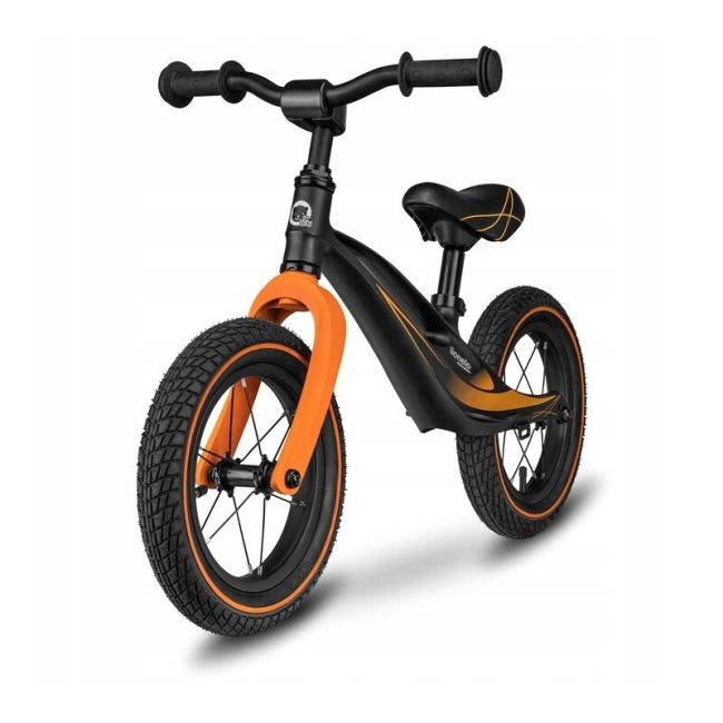 Lionelo - Bicicleta cu roti gonflabile, fara pedale, 12 , Bart, Negru BYNLOE-BART_AIR_SP/BLACK