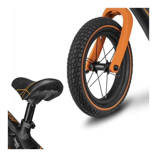 Lionelo - Bicicleta cu roti gonflabile, fara pedale, 12 , Bart, Negru BYNLOE-BART_AIR_SP/BLACK