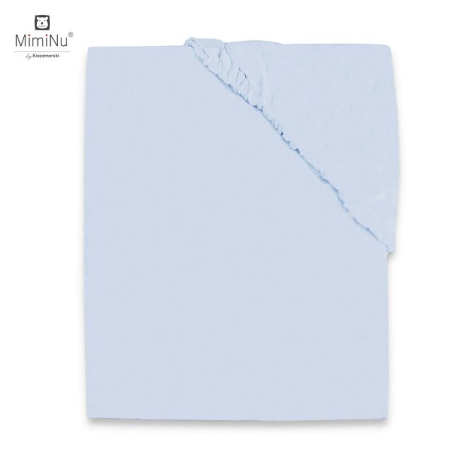 MimiNu - Cearceaf Jerse cu elastic, 140X70 cm, Light Blue BYN6426972004039