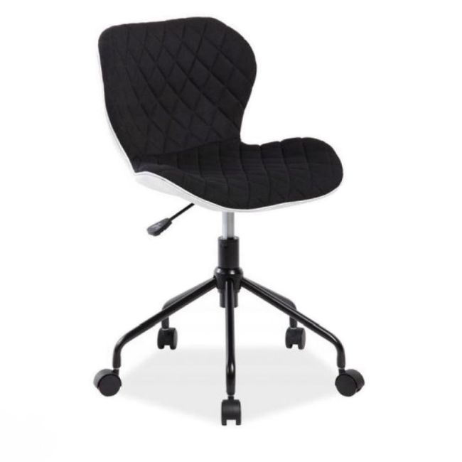 Scaun birou copii sl rino alb - negru drm4746