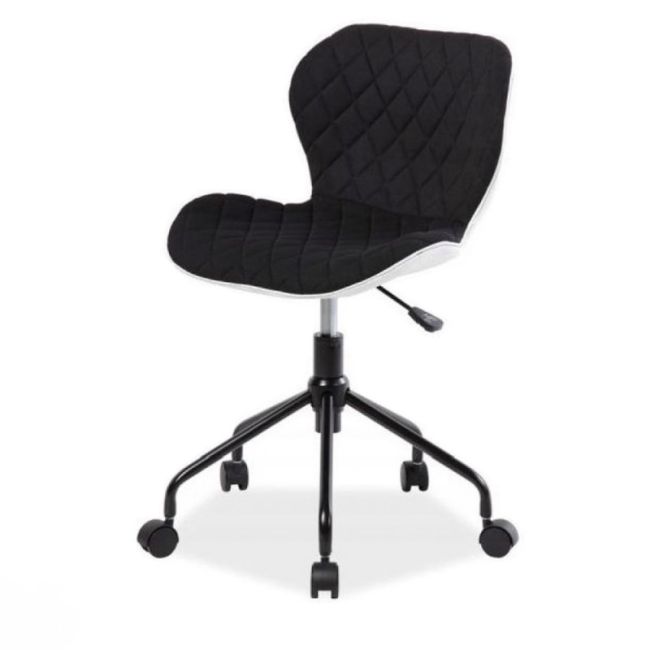 Scaun birou copii sl rino alb - negru drm4746