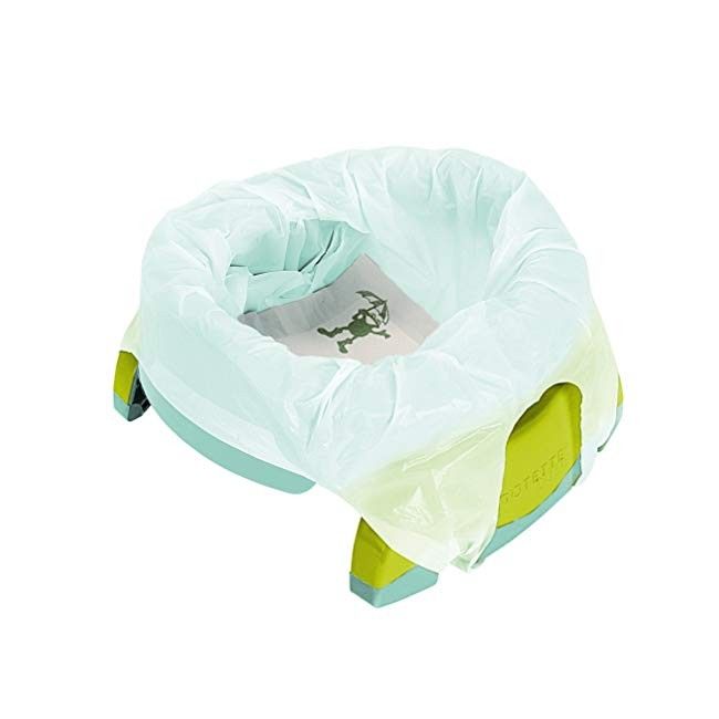 Oliță portabilă pliabilă 2 în 1 Potette Plus culoare turcoaz KDCKDS234