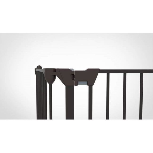 Tarc de siguranta modular cu 5 panouri, metal negru, Noma N94238